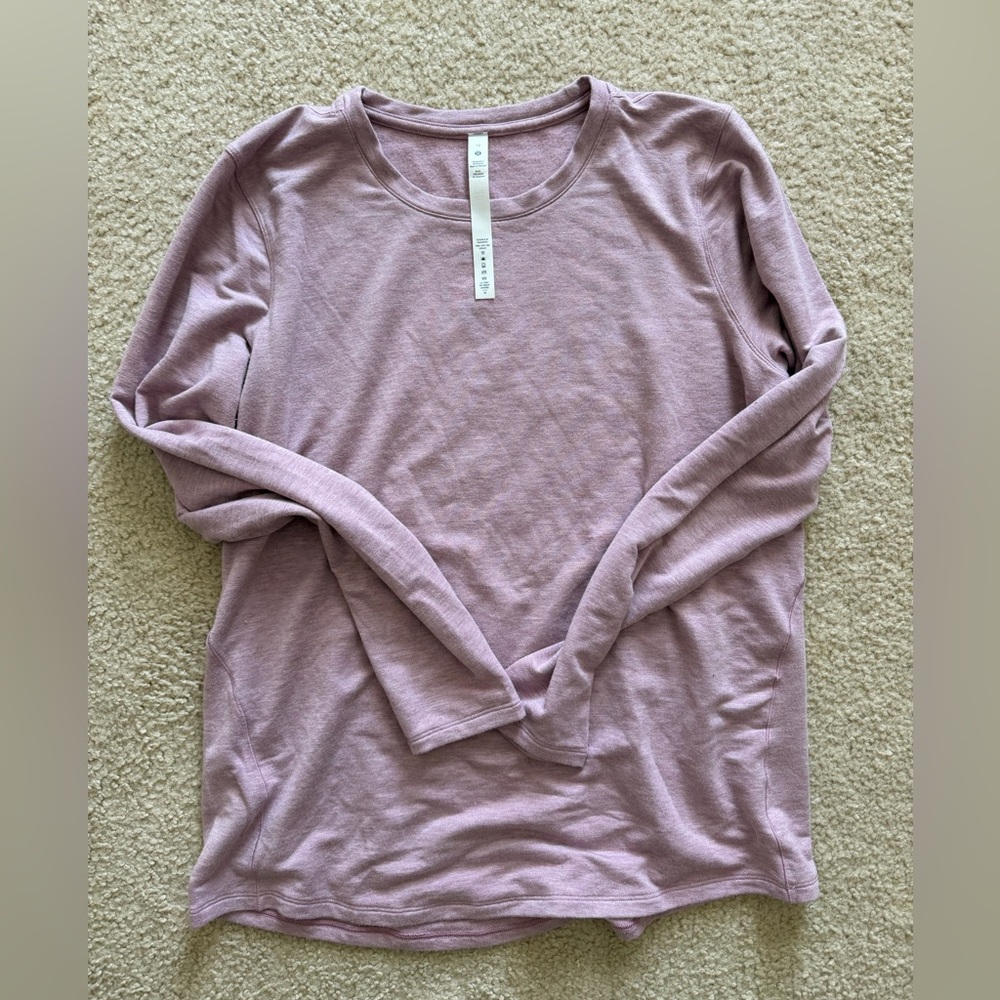 GUC lululemon long sleeve plush pink purple t shirt size 12